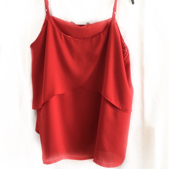 Junarose Tops - JUNAROSE Fire Red Dressy Cami Tank